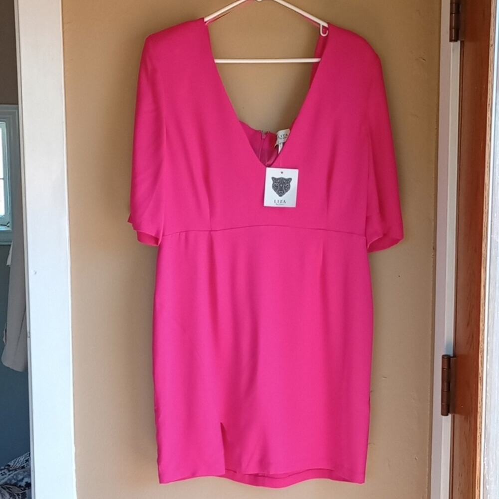 Lita by CIERA Sculptural Mini Cocktail Dress Pink New With Tags Luxury Size L